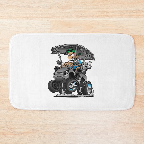 Item preview, Funny Golf Cart Hotrod Golf Car Popping a Wheelie Cartoon designed and sold by hobrath.