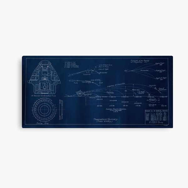 3 In. Field Rifle, Combination Fuse Drawing Canvas Print