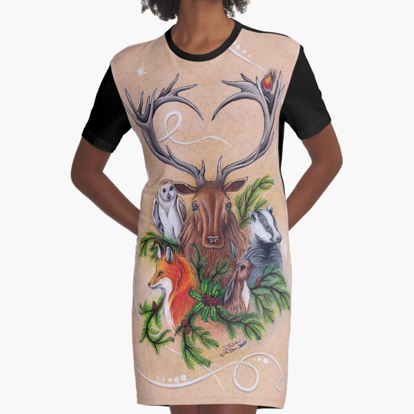 The Yuletide Brethren Graphic T-Shirt Dress