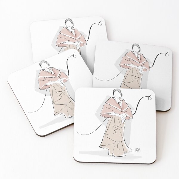 Item preview, Filipina Maria Clara Line Art (Smooth) designed and sold by RKillustrations.