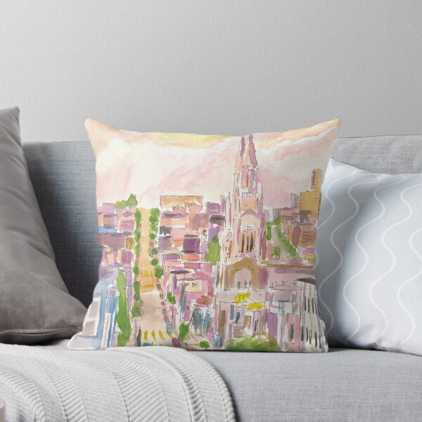 Item preview, San Francisco Streets Hills and Sun Scene in California designed and sold by artshop77.