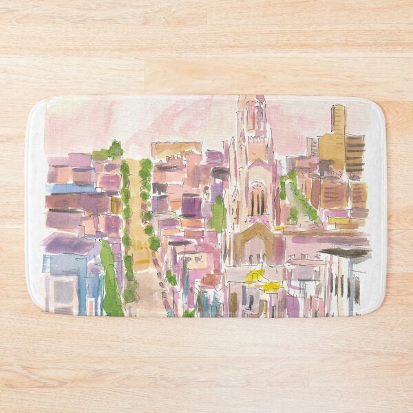 Item preview, San Francisco Streets Hills and Sun Scene in California designed and sold by artshop77.