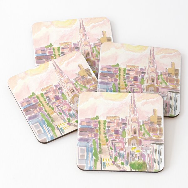 Item preview, San Francisco Streets Hills and Sun Scene in California designed and sold by artshop77.