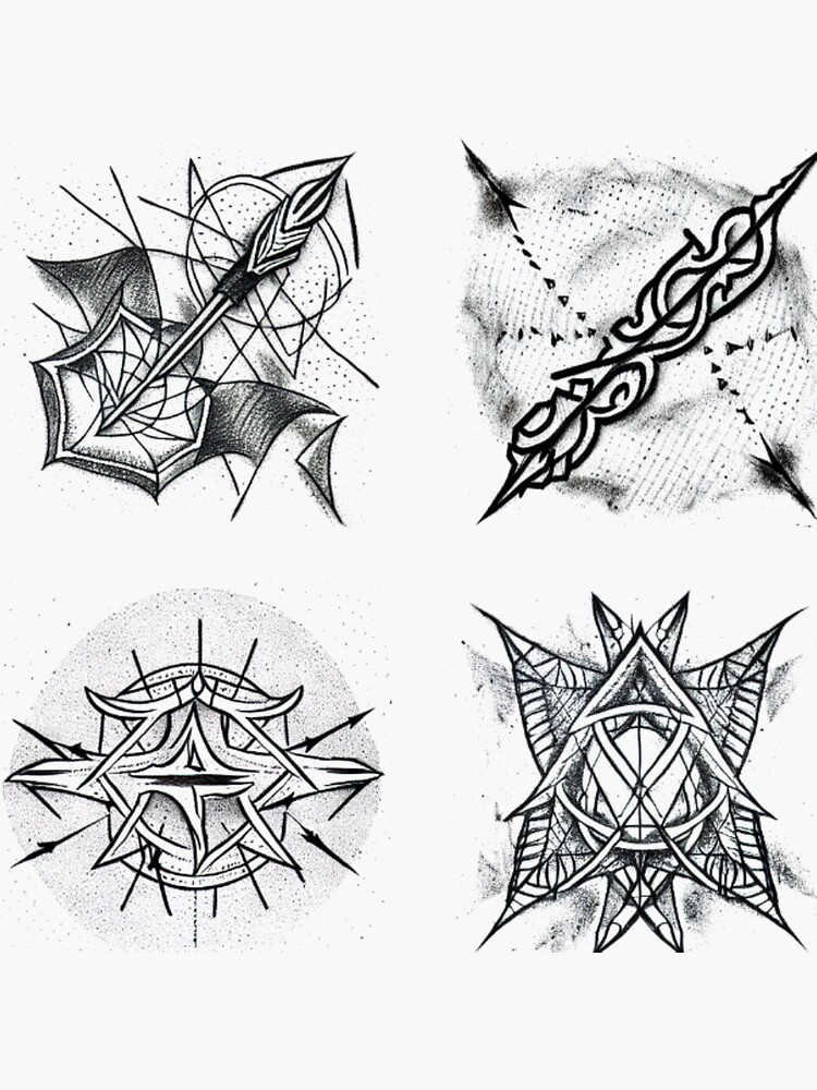 Arrow Tattoo Temporary Waterproof Sticker Geometric Triangle Finger Tattoo  Black Simple Sketch Flower Leaves Letters Fake Tattoo From Soapsane, $8.13  | DHgate.Com