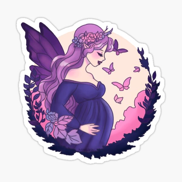 Maternity Pregnant Butterfly Fairy Sticker
