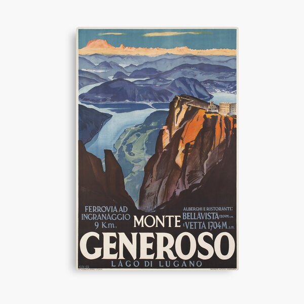 Item preview, Monte Generoso, Travel Poster designed and sold by BokeeLee.