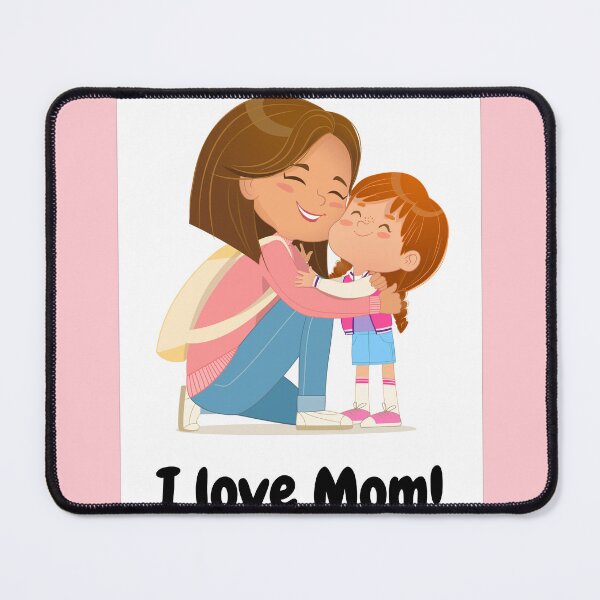 Item preview, I love Mom! - Brown Hair Girl designed and sold by 743Designs.