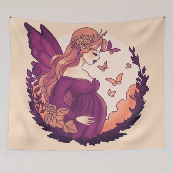 Item preview, Maternity Pregnant Butterfly Fairy Orange designed and sold by Jenna Wing-Hu.