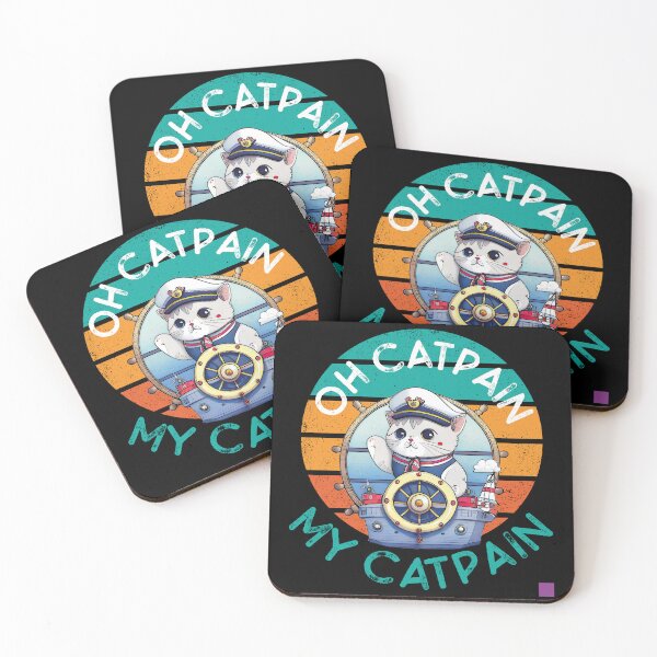 Item preview, oh catpain my catpain, captain cat, ship, ocean, cat and sea lovers designed and sold by themoniae.