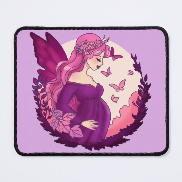 Item preview, Maternity Pregnant Butterfly Fairy Pink designed and sold by Jenna Wing-Hu.