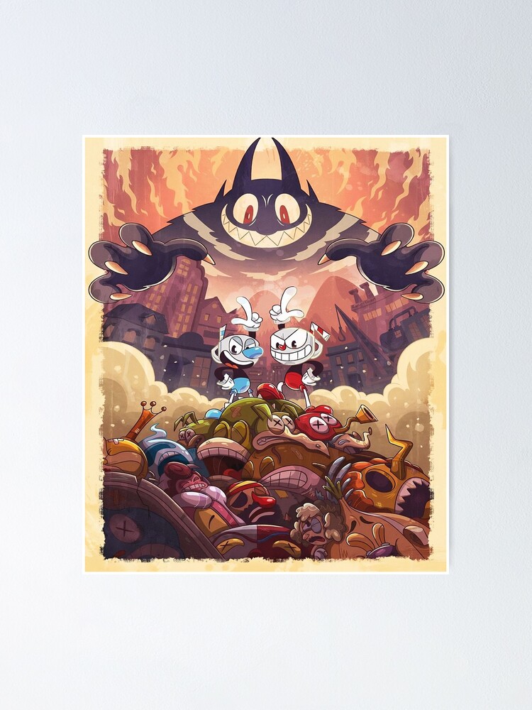 Cuphead Poster Speedrun Cuphead Poster Wall Art Sticky Poster