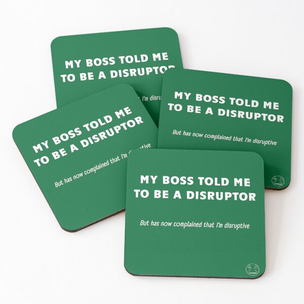 Item preview, Disruptor Disruptive Coworker Funny Coaster designed and sold by Incognito Design.