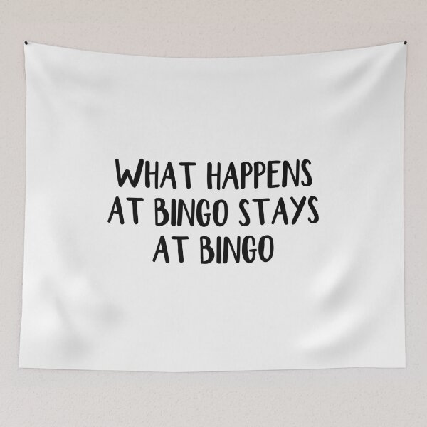 Item preview, What happens at bingo stays at bingo designed and sold by allthetees.