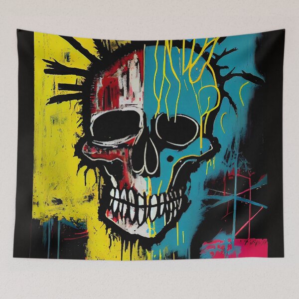 Item preview, Skull Graffiti Abstract Symphony - Neo Expressionism Graffiti Fusion Artwork designed and sold by ZickDezine.