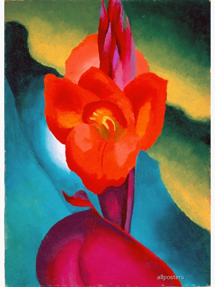Disover Georgia Okeeffe 1919 Red Canna high quality Premium Matte Vertical Poster