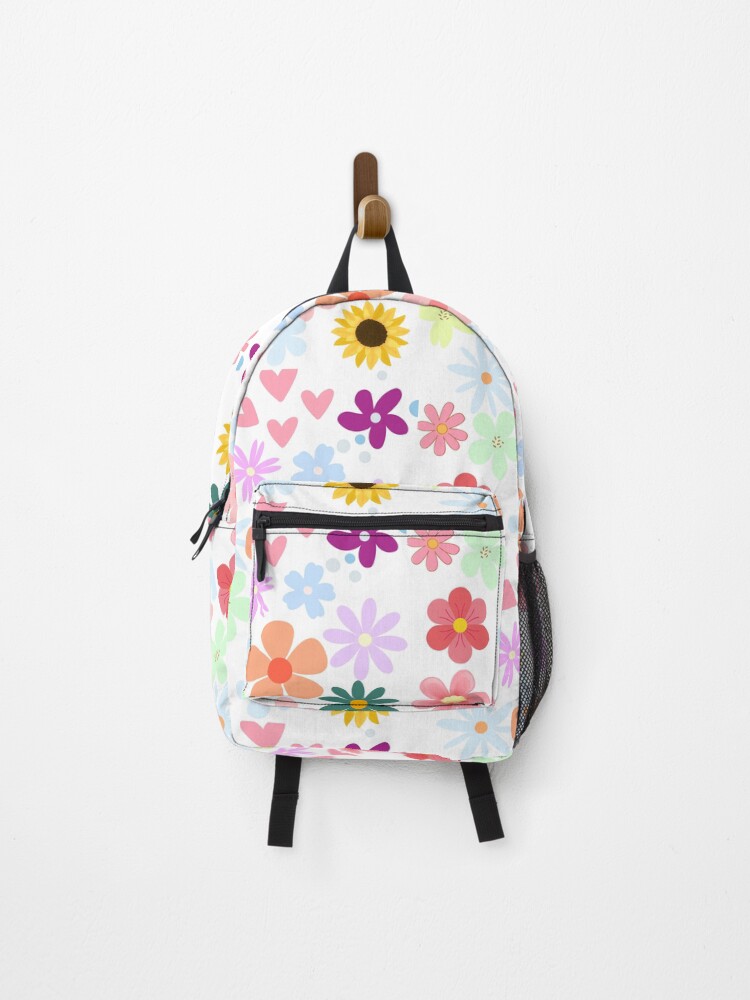 Thumbnail 1 of 3, Backpack, Spring flowers designed and sold by eArtLine.