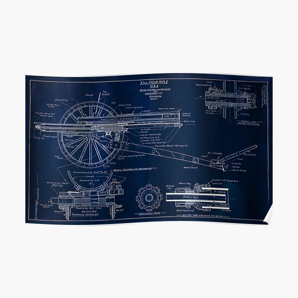 3 In. Field Rifle Recoil Mechanism Poster