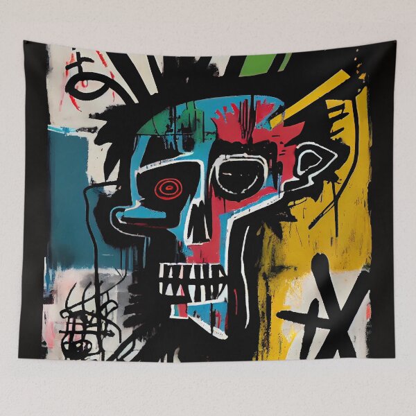 Item preview, Skull Graffiti Abstract Symphony - Neo Expressionism Graffiti Fusion Artwork designed and sold by ZickDezine.