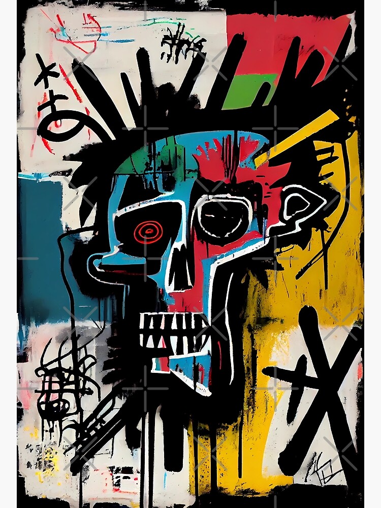 Skull Graffiti Abstract Symphony - Neo Expressionism Graffiti Fusion  Artwork | Poster