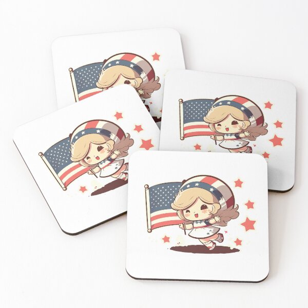 Item preview, Fourth of July cute chibi kawaii designed and sold by ChibiInstant.