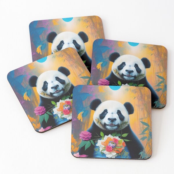 Item preview, Panda with Flower Portrait designed and sold by HenryMaster.
