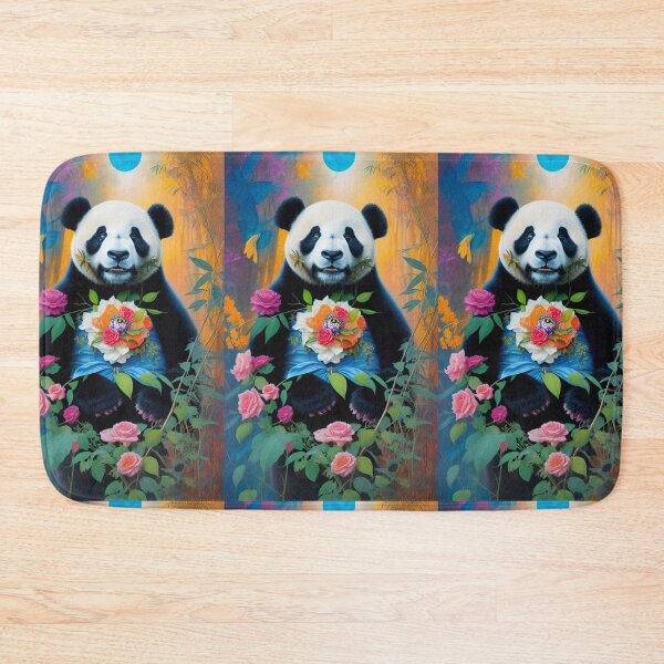 Item preview, Panda with Flower Portrait designed and sold by HenryMaster.