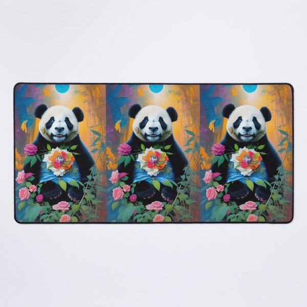 Item preview, Panda with Flower Portrait designed and sold by HenryMaster.