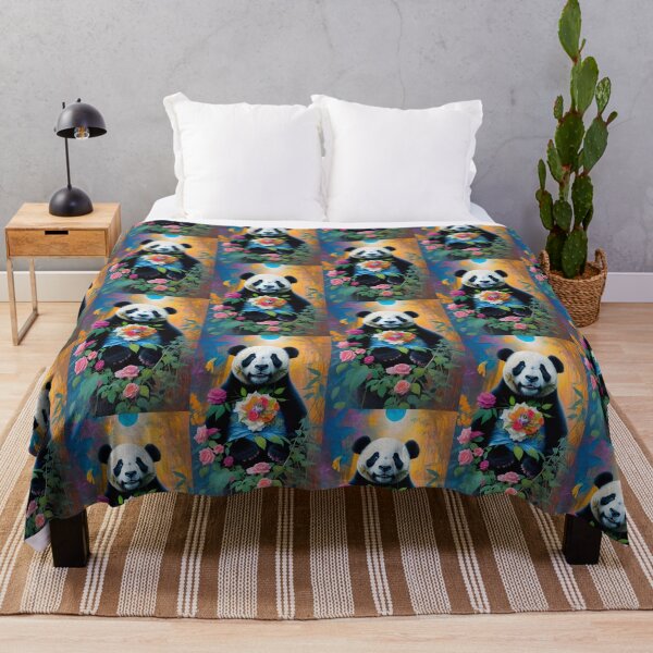 Item preview, Panda with Flower Portrait designed and sold by HenryMaster.