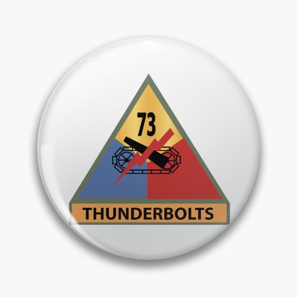 Item preview, Army - 73rd Tank Battalion -Thunderbolts w SSI Name Tape X 300 designed and sold by Military Insignia Products.