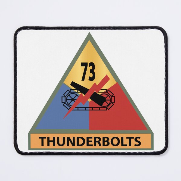 Item preview, Army - 73rd Tank Battalion -Thunderbolts w SSI Name Tape X 300 designed and sold by Military Insignia Products.