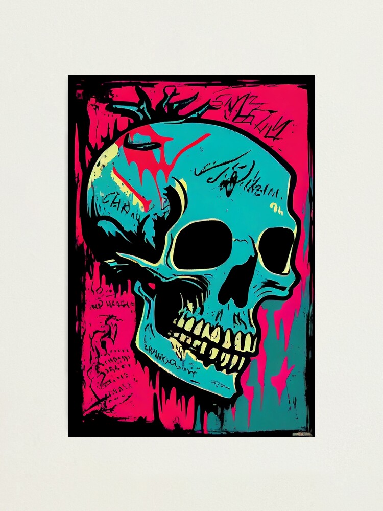 アート・デザイン・音楽 SKULL STYLE Hip Hop Skull, Graffiti, and Urban Design - Colorful PNG