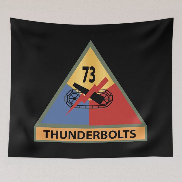 Item preview, Army - 73rd Tank Battalion -Thunderbolts w SSI Name Tape X 300 designed and sold by Military Insignia Products.