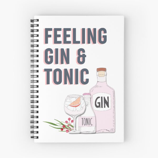 Item preview, Feeling gin and tonic funny cocktail quote designed and sold by oyptjewellery.