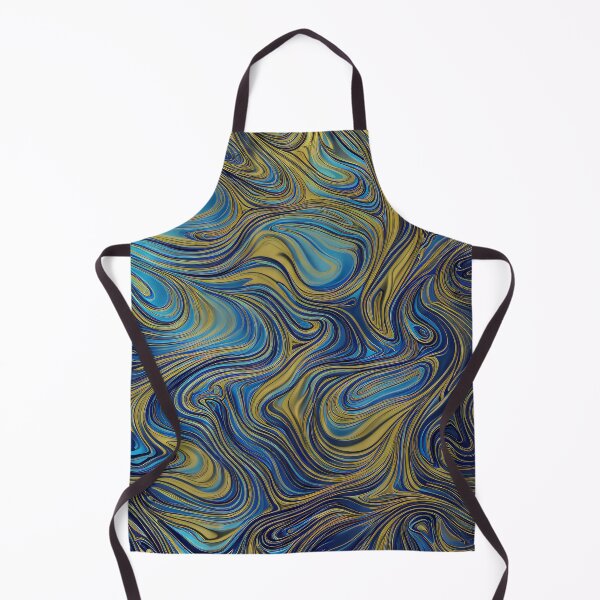 Item preview, blue and gold liquid swirl designed and sold by kbgraphicimages.