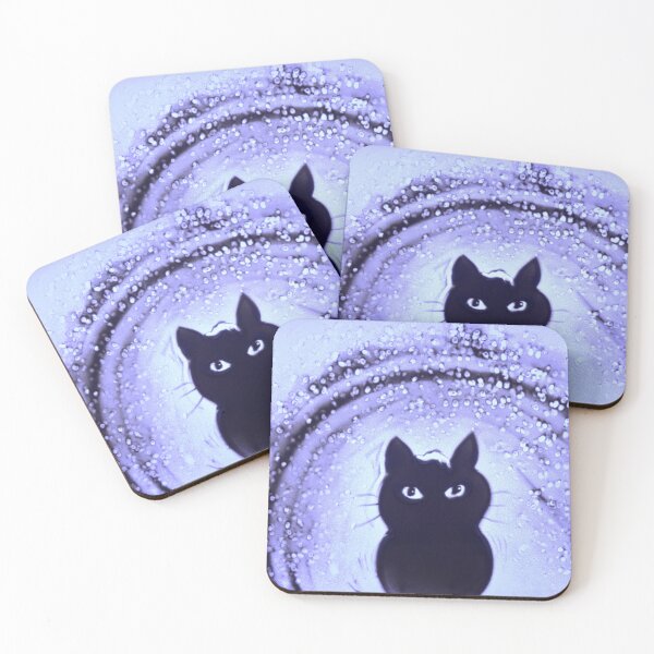 Item preview, Snow Cat Sand Art Blue designed and sold by sandexperiment.