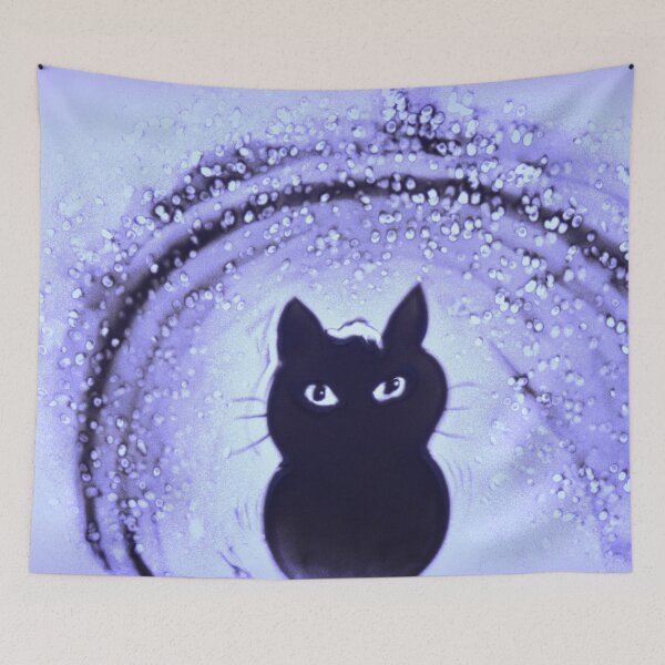 Item preview, Snow Cat Sand Art Blue designed and sold by sandexperiment.