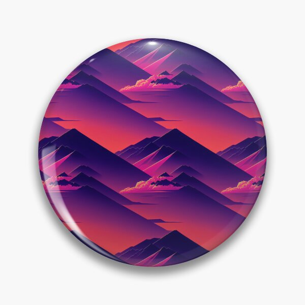 Artikelvorschau, Synthwave Mountains - Online Vector Landscape entworfen und verkauft von Fine Prints.