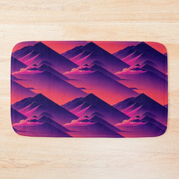Item preview, Synthwave Mountains - Online Vector Landscape designed and sold by Fine Prints.