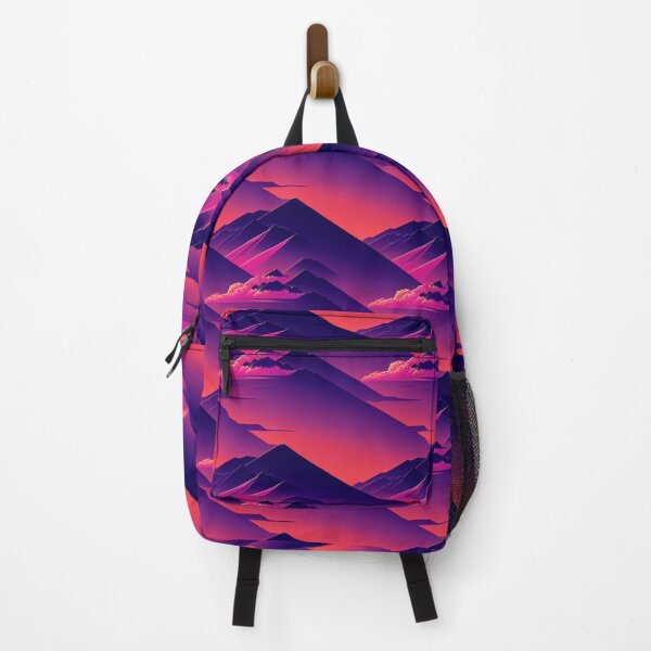 Item preview, Synthwave Mountains - Online Vector Landscape designed and sold by Fine Prints.