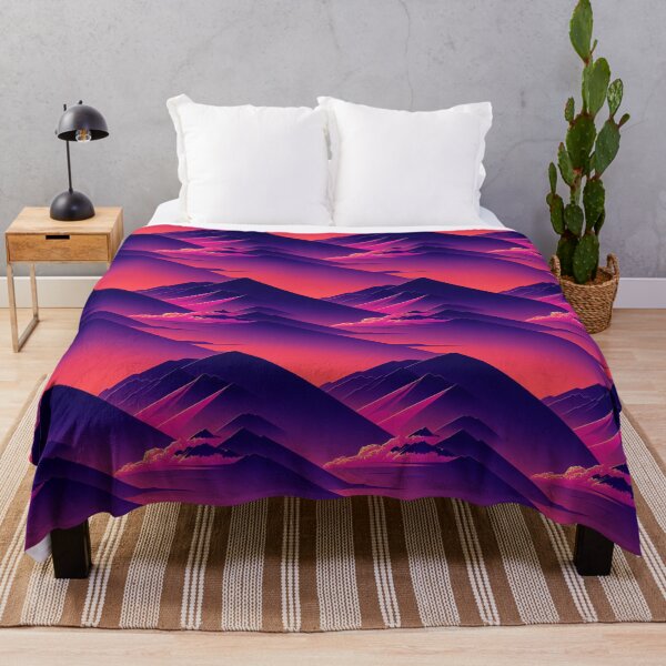 Item preview, Synthwave Mountains - Online Vector Landscape designed and sold by Fine Prints.