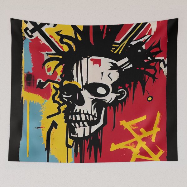 Item preview, Skull Graffiti Abstract Symphony - Neo Expressionism Graffiti Fusion Artwork designed and sold by ZickDezine.