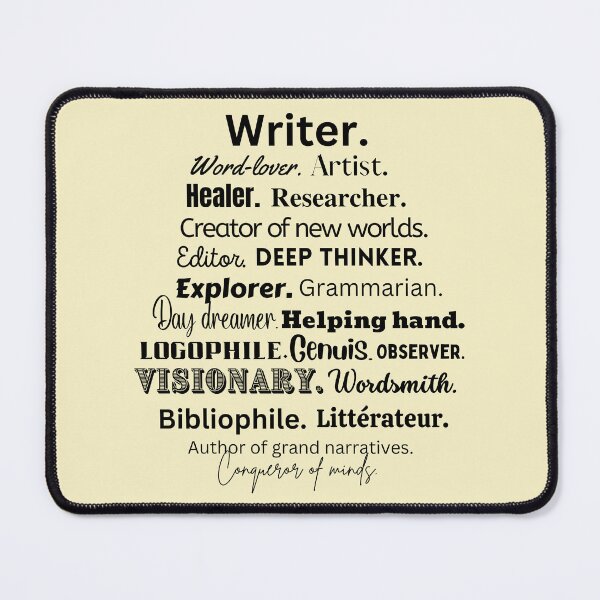 Item preview, Writer Definitions, Descriptions, Synonyms designed and sold by ZingAndPep.