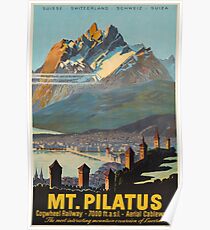 Mt.Pilatus,Switzerland,Ski Poster Poster