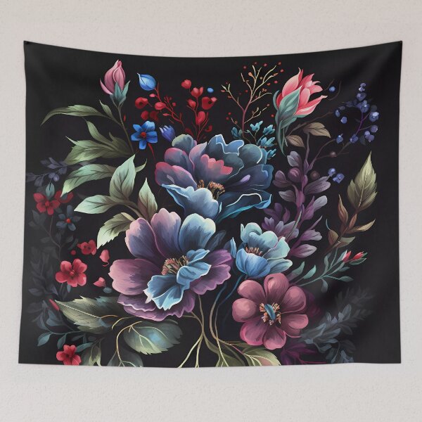 Item preview, Dark Blue and Purple Floral Arrangement designed and sold by thatmacko.
