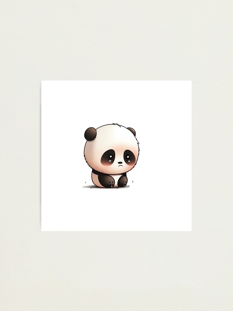 cute panda kawaii chibi | Photographic Print