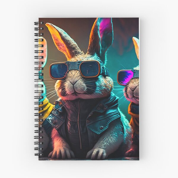 Item preview, Three Cyberpunk Cool Rabbits #1 designed and sold by Artistic Pandas.