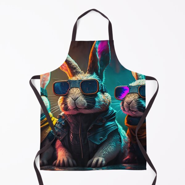Item preview, Three Cyberpunk Cool Rabbits #1 designed and sold by Artistic Pandas.