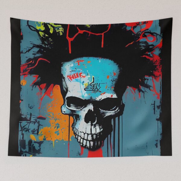 Item preview, Skull Graffiti Abstract Symphony - Neo Expressionism Graffiti Fusion Artwork designed and sold by ZickDezine.
