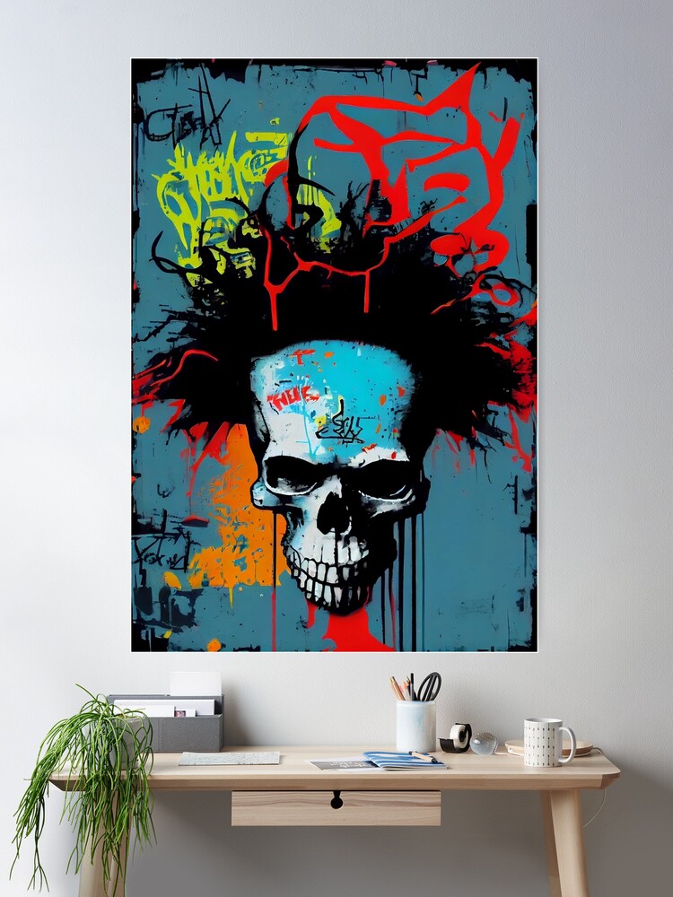 ESPY 氏作ARTWORK 特大②A to Z skull Skull Graffiti Abstract Symphony - Neo Expressionism