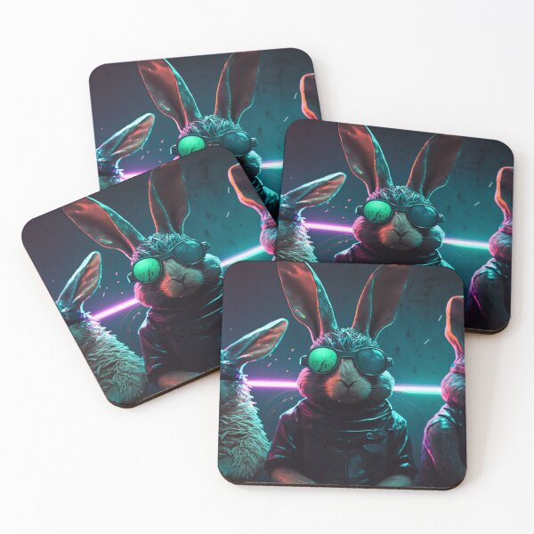 Item preview, Three Cyberpunk Cool Rabbits #3 designed and sold by Artistic Pandas.
